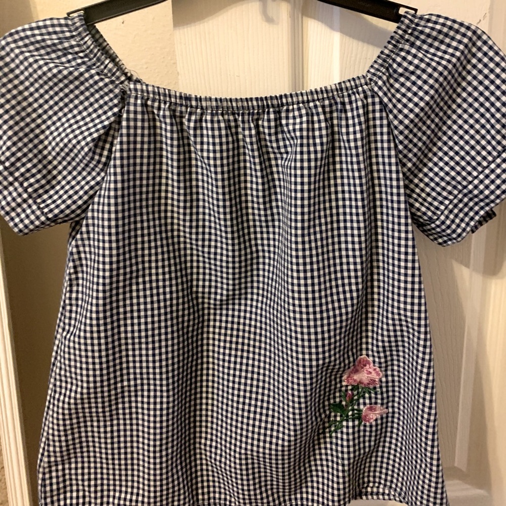 (youth) plaid top
